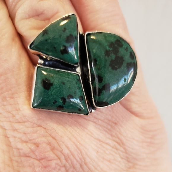 New Ruby Zoisite 925 Silver Ring. - Picture 2 of 7